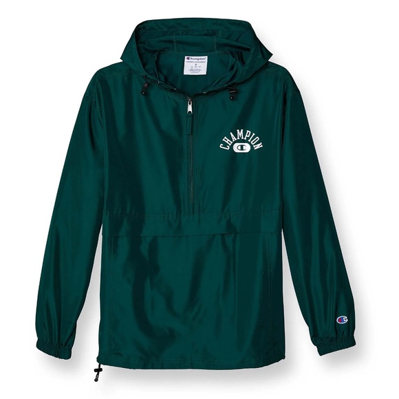 Champion Packable Windbreaker Jacket Half Zip Men's Size LARGE - Picture 1 of 2